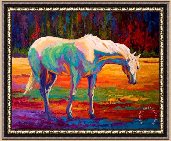Marion Rose White Mare II Framed Painting