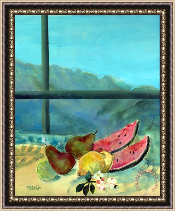Marisa Leon Still Life With Watermelon Framed Painting