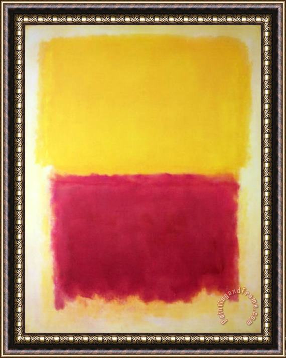 Mark Rothko Beige Yellow And Purple Framed Painting