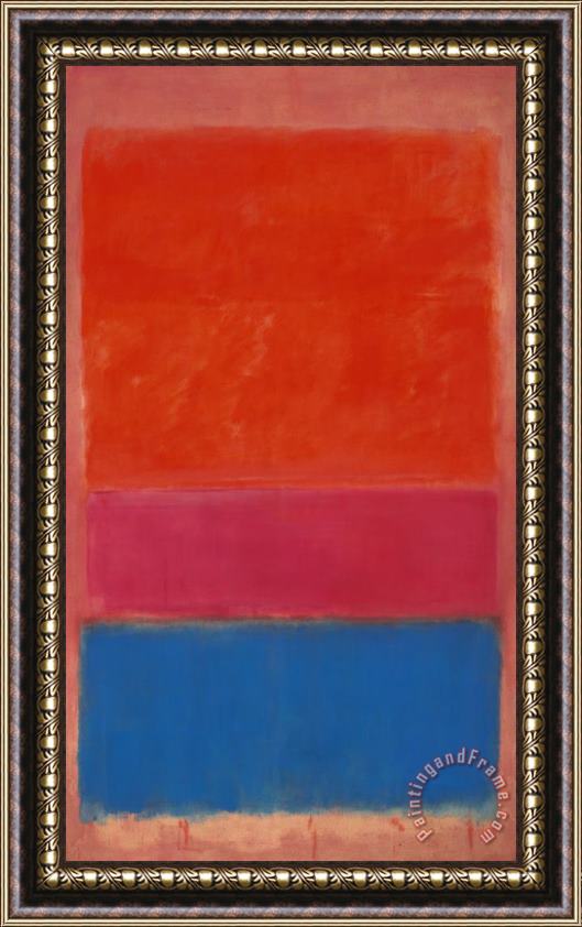 Mark Rothko No 1 Royal Red And Blue 1954 Framed Painting