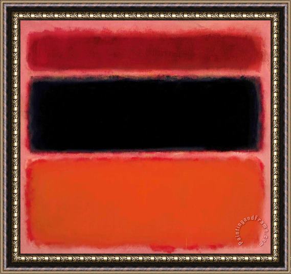 Mark Rothko No. 36 (black Stripe), 1958 Framed Painting