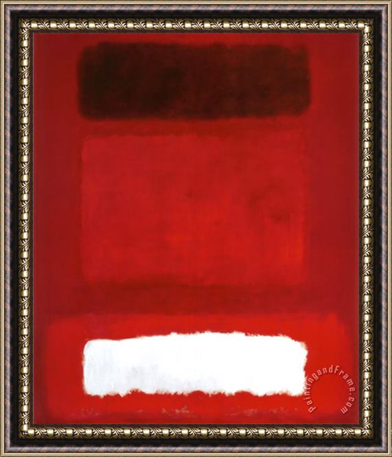 Mark Rothko Red White Brown Framed Painting