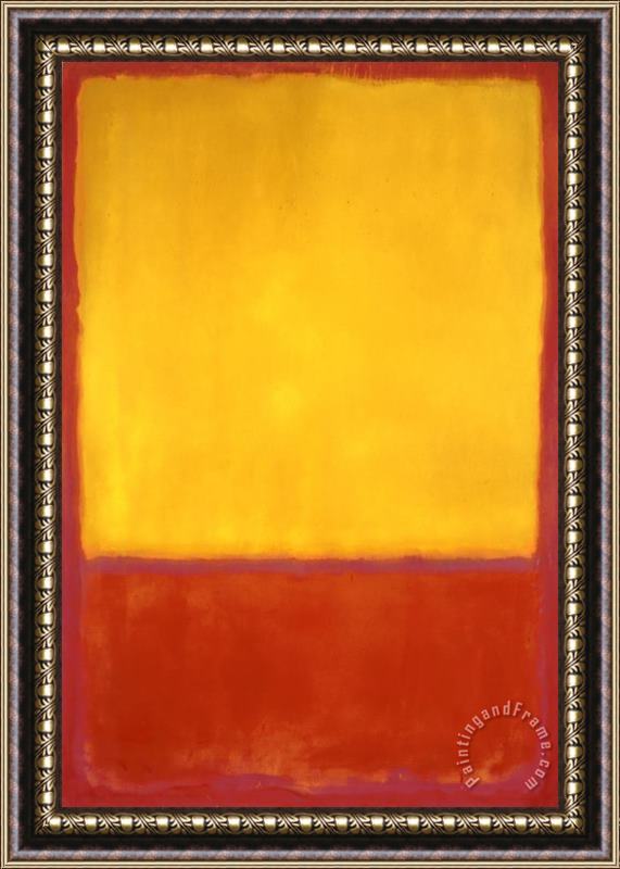 Mark Rothko The Ochre 1954 Framed Painting