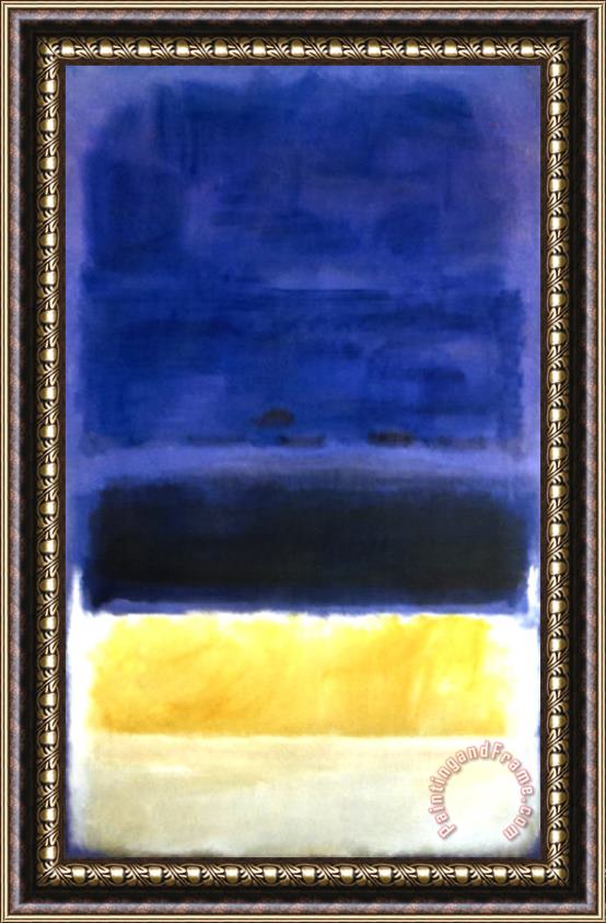 Mark Rothko Untitled Blue Dark Blue Yellow Framed Print