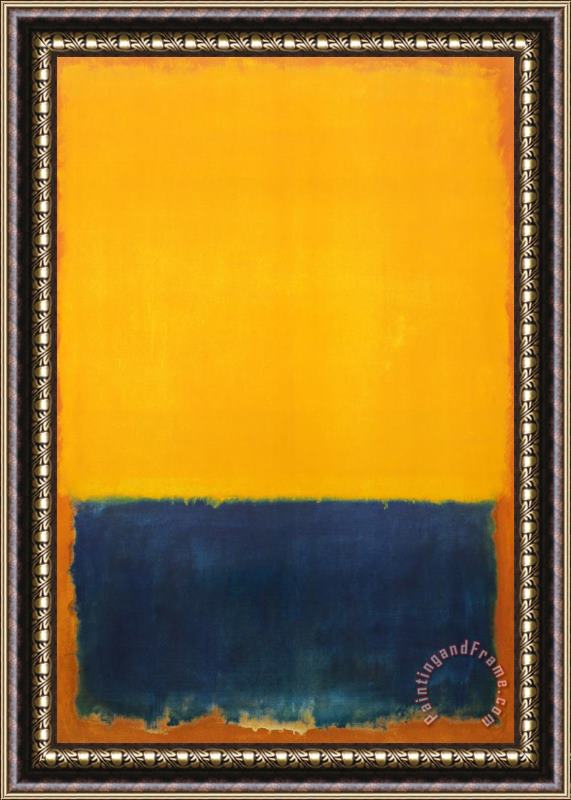 Mark Rothko Yellow And Blue Framed Painting