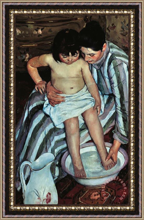 Mary Cassatt Child's Bath Framed Print