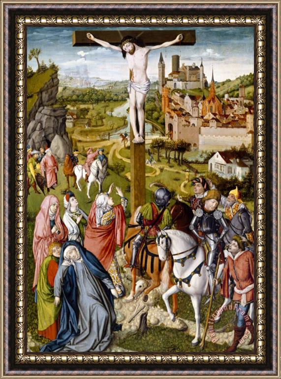 Master of Georg Muehlich's Meisterlin Chronicle The Crucifixion Framed Painting