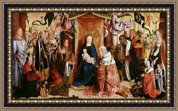 Master of Saint Severin The Adoration of the Kings Framed Painting