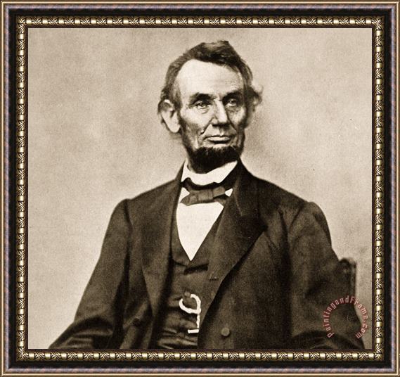 Mathew Brady Portrait Of Abraham Lincoln Framed Print