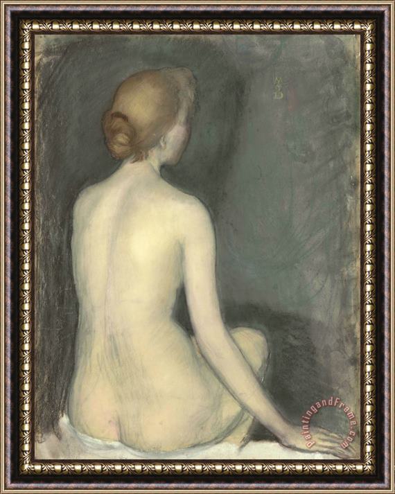 Maurice Denis Seated Nude Woman Seen From Behind Framed Painting