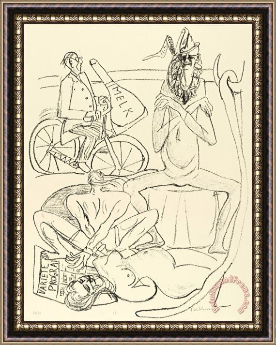 Max Beckmann Circus (zirkus) Framed Painting