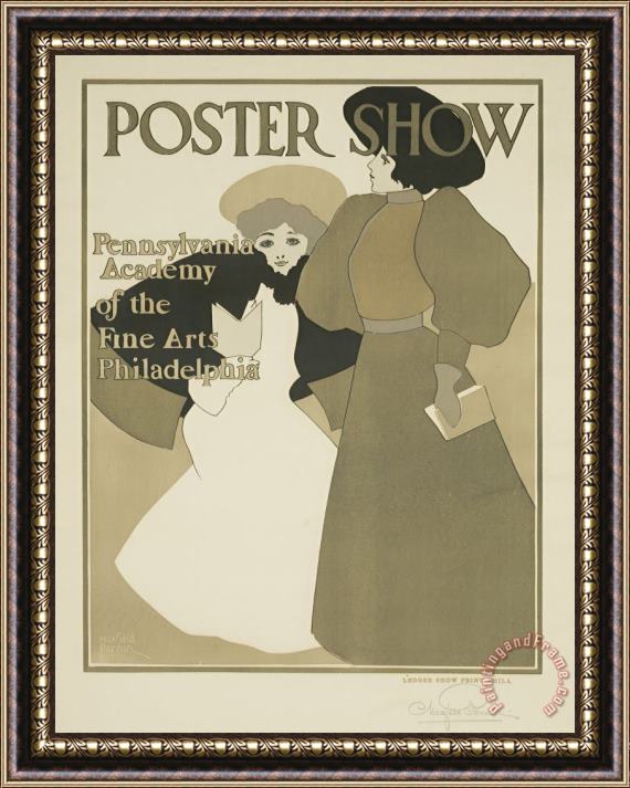 Maxfield Parrish Poster Show Pennsylvania Academy of The Fine Arts Poster Framed Painting