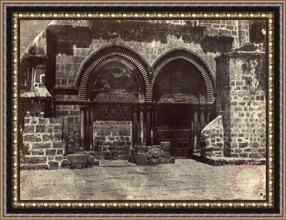 Maxime Du Camp Palestine. Jerusalem. Arcades Inferieures De L'eglise Du Saint Sepulcre Framed Print