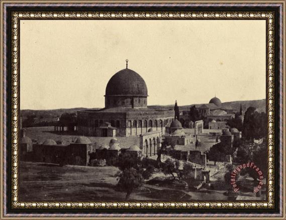 Maxime Du Camp Palestine. Jerusalem. Mosquee D'omar Framed Painting