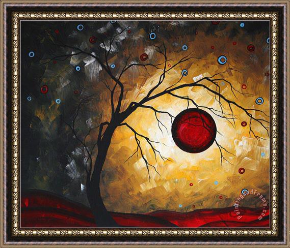 Megan Aroon Duncanson Red Moon Framed Painting