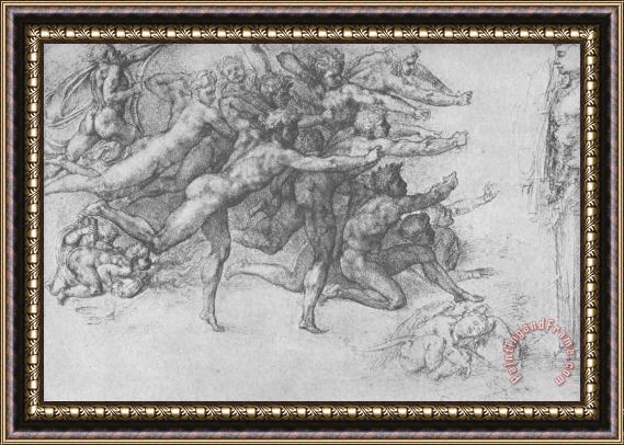 Michelangelo Archers Shooting at a Herm Framed Print