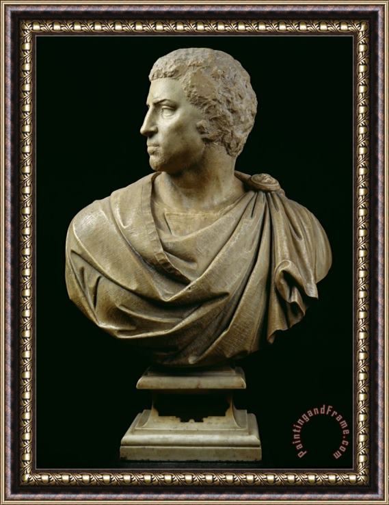 Michelangelo Buonarroti Bust of Brutus Framed Painting