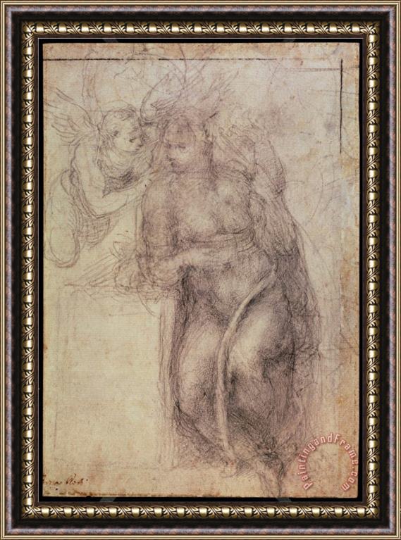 Michelangelo Buonarroti Inv 1895 9 15 516 Recto Framed Painting