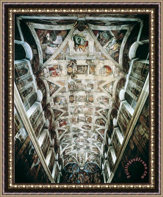 Michelangelo Buonarroti Michelangelo Sistine Chapel Framed Painting