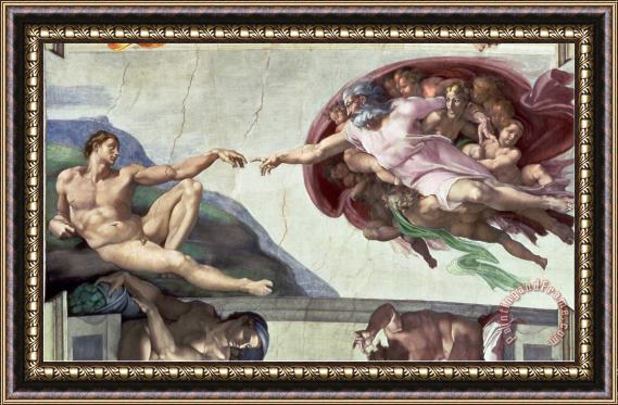 Michelangelo Buonarroti Sistine Chapel Ceiling Framed Painting