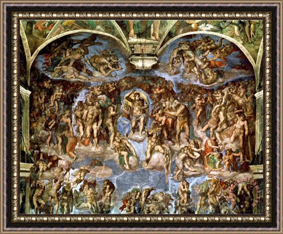 Michelangelo Buonarroti Sistine Chapel The Last Judgement 1538 41 Framed Painting