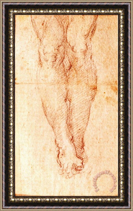 Michelangelo Buonarroti Study for a Crucifixion Framed Painting