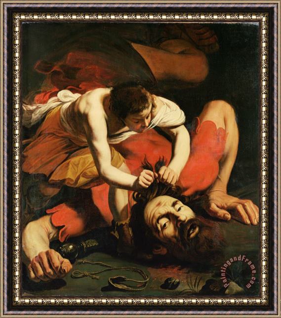 Michelangelo Caravaggio David with the Head of Goliath Framed Painting