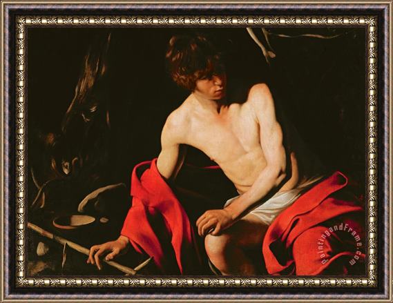 Michelangelo Caravaggio Saint John the Baptist Framed Painting