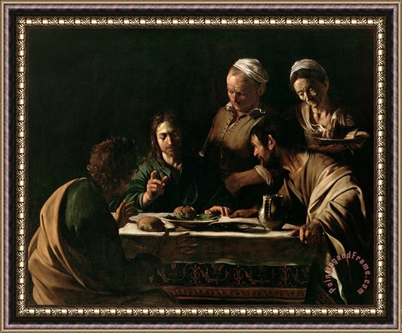 Michelangelo Merisi da Caravaggio Supper at Emmaus Framed Print