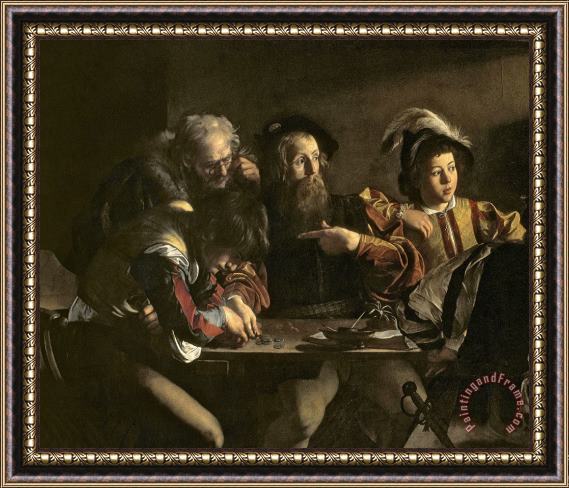 Michelangelo Merisi da Caravaggio The Calling of St. Matthew Framed Painting