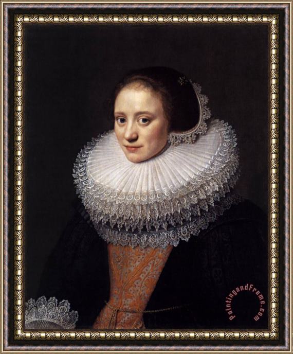 Michiel Jansz. Van Miereveld Portrait of a Woman Framed Print