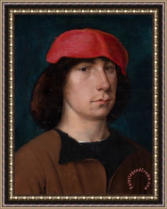 Michiel Sittow A Young Man in a Red Cap Framed Print