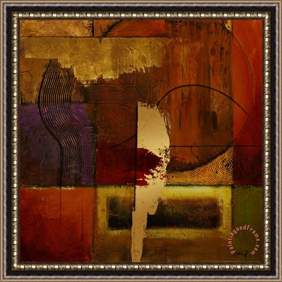 Mike Klung Opulent Relief II Framed Painting
