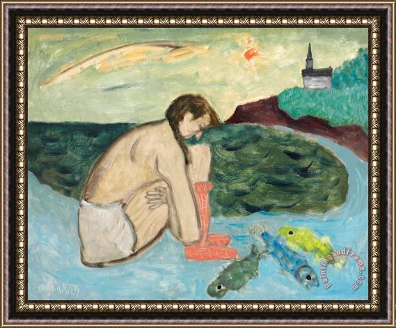 Milton Avery Girl with Fish, 1939 Framed Print