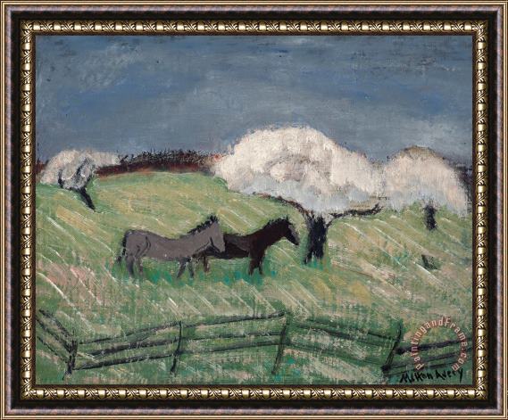 Milton Avery Horses And Blooming Trees, 1938 Framed Print