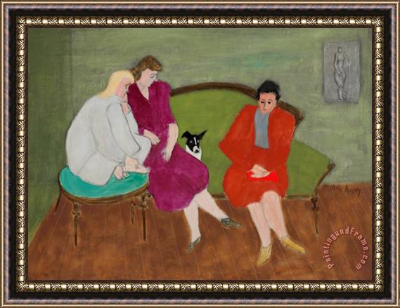 Milton Avery Three Figures And a Dog Framed Print