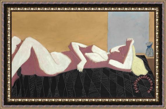 Milton Avery Untitled (nude on Bed), 1946 Framed Painting