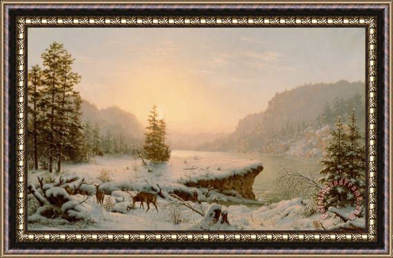 Mortimer L Smith Winter Landscape Framed Painting
