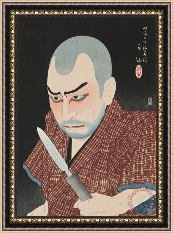 Natori Shunsen The Actor Ichikawa Ennosuke II As Kakudayu Framed Print