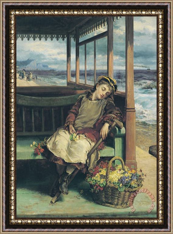 Nicholas Chevalier Weary: an Episode at St Leonards Framed Print