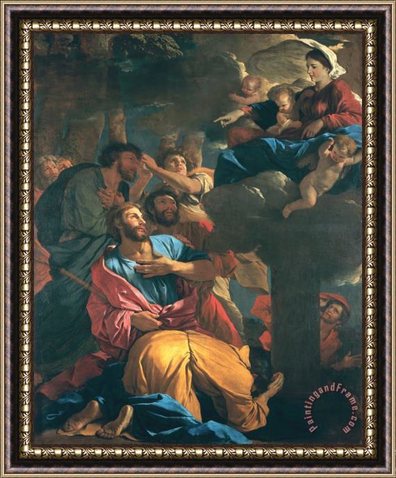 Nicolas Poussin The Apparition of the Virgin the St James the Great Framed Painting