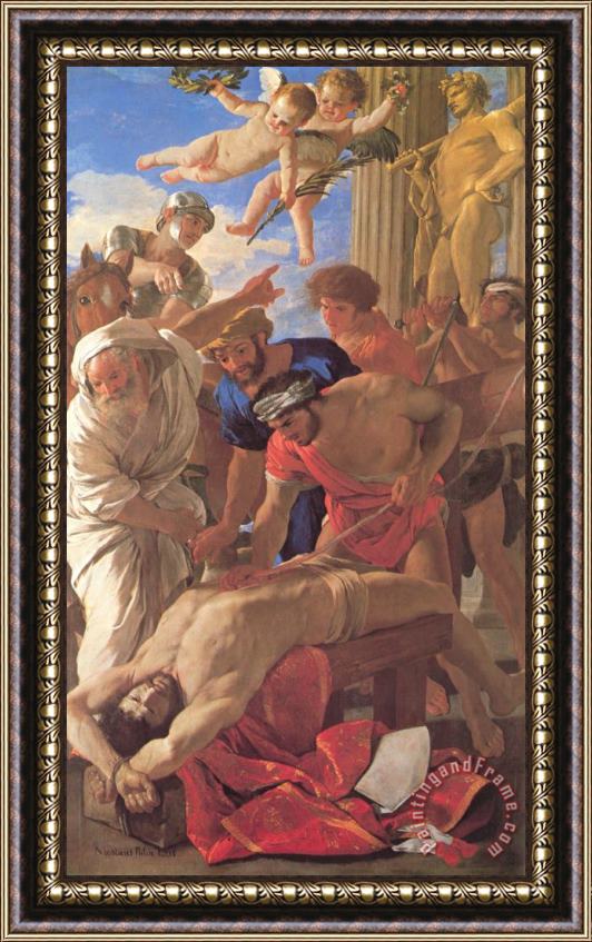 Nicolas Poussin The Martyrdom of St Erasmus Framed Painting