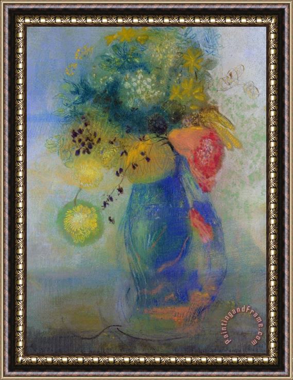 Odilon Redon Vase Of Flowers Framed Painting