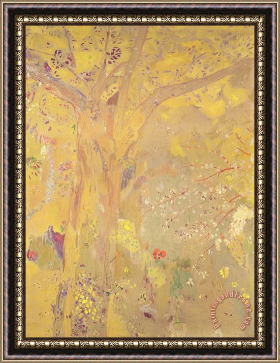 Odilon Redon Yellow Tree Framed Print