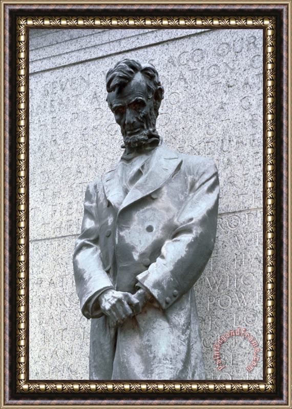 Others Abraham Lincoln Statue Framed Painting