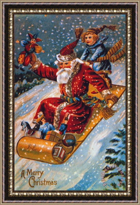 Others American Christmas Card Framed Painting