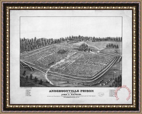 Others Andersonville Prison, 1864 Framed Painting