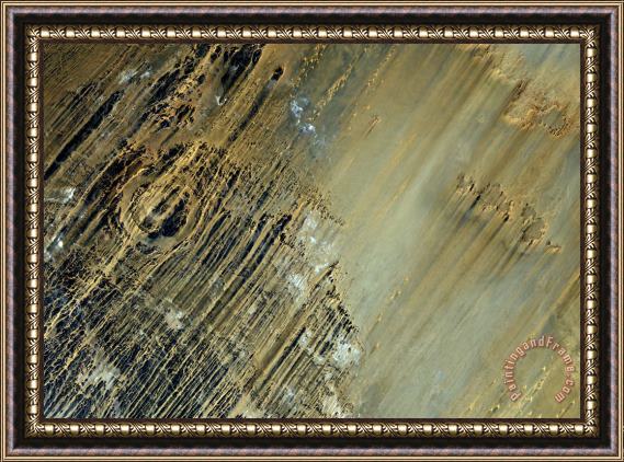 Others Aorounga Crater Chad True Colour Satellite Image Framed Painting