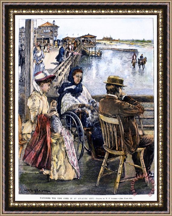 Others Atlantic City, 1890 Framed Painting
