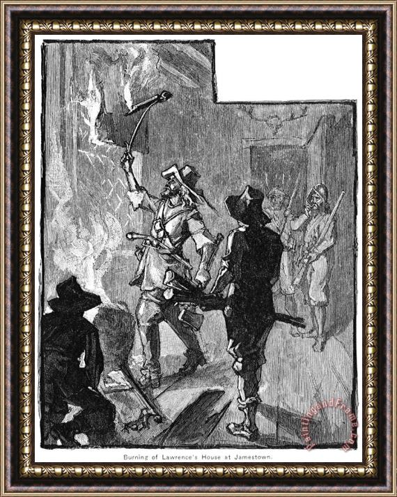 Others Bacons Rebellion, 1676 Framed Painting